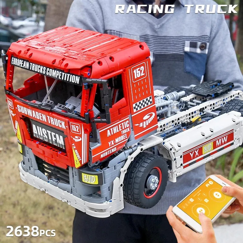 Mould King MOC Building Block Set: RC Motorized Heavy Racing Truck 13152