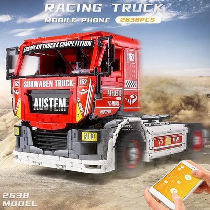 Mould King MOC Building Block Set: RC Motorized Heavy Racing Truck 13152