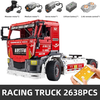 Mould King MOC Building Block Set: RC Motorized Heavy Racing Truck 13152