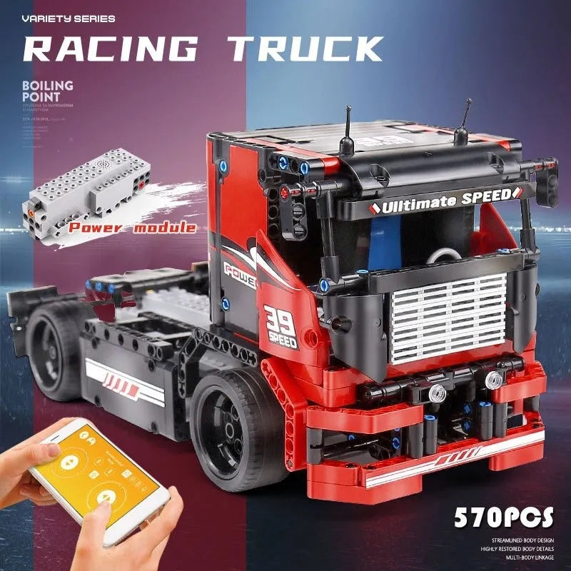 Mould King MOC Building Block Set: RC Motorized Race Sports Truck 15002