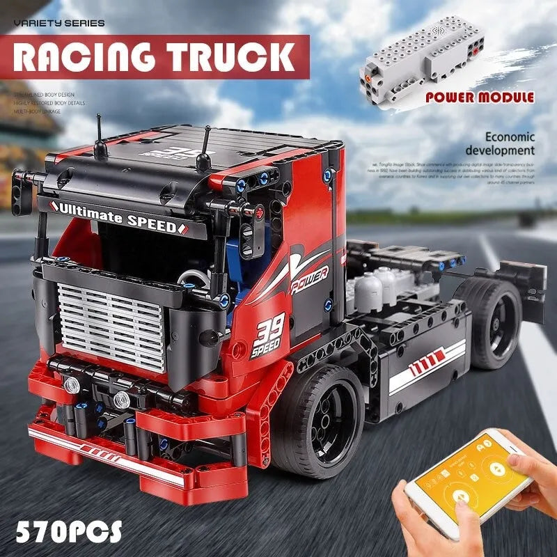 Mould King MOC Building Block Set: RC Motorized Race Sports Truck 15002