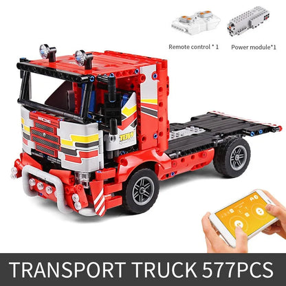 Mould King MOC Building Block Set: RC Motorized Transport Truck 15003