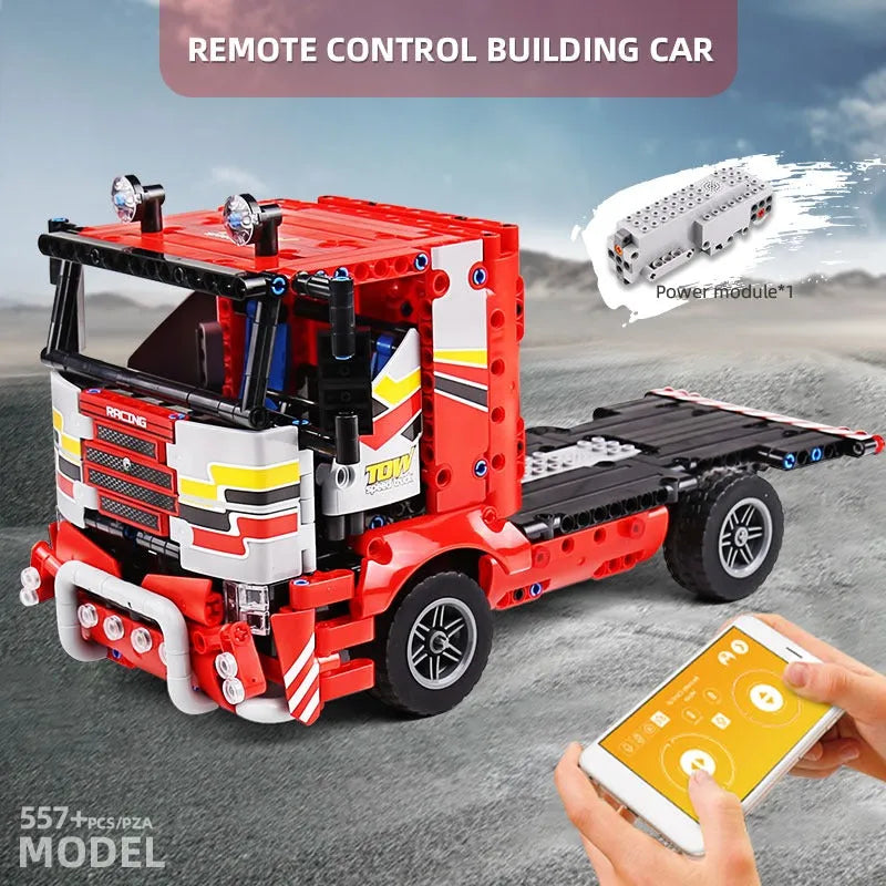 Mould King MOC Building Block Set: RC Motorized Transport Truck 15003