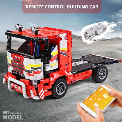 Mould King MOC Building Block Set: RC Motorized Transport Truck 15003
