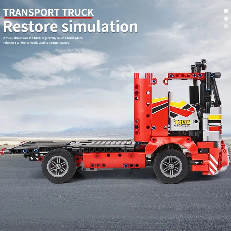 Mould King MOC Building Block Set: RC Motorized Transport Truck 15003