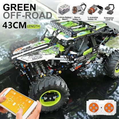 Mould King MOC Motorized Building Block Set: RC Off-Road 4WD Buggy Truck 18002, Model K18002