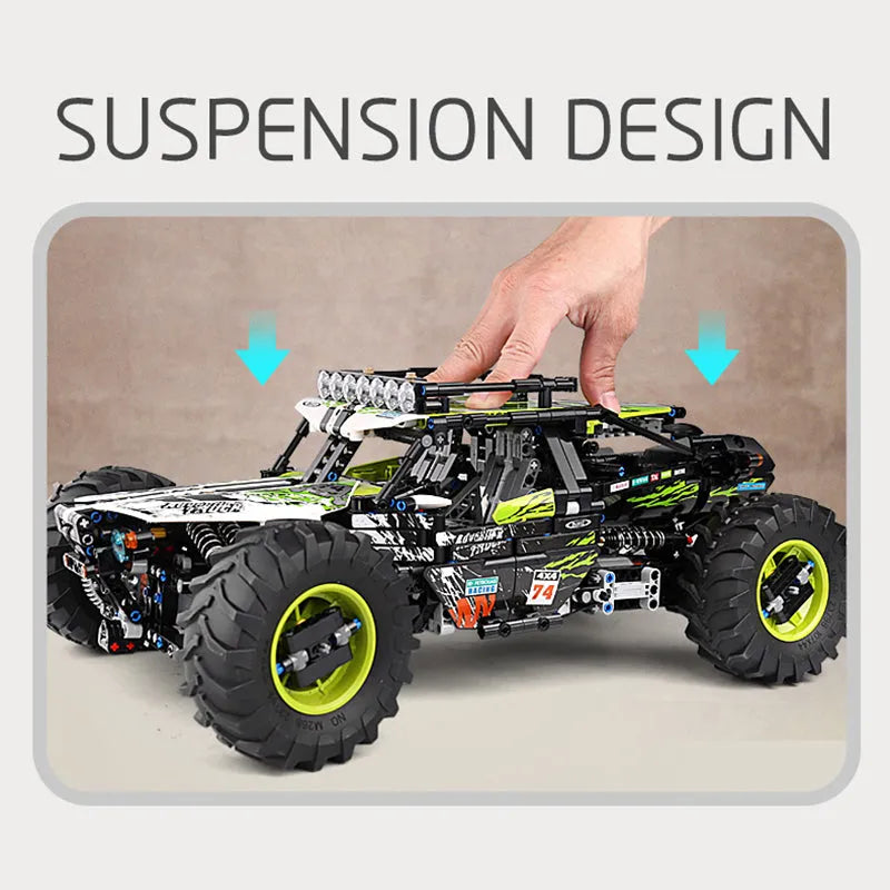 Mould King MOC Motorized Building Block Set: RC Off-Road 4WD Buggy Truck 18002, Model K18002