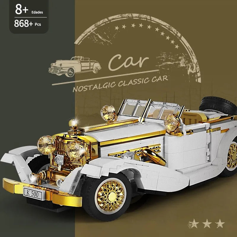 Mould King MOC Building Block Set: Retro K500 Classic Vintage Car 10003
