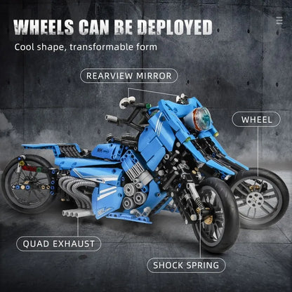 Mould King MOC Building Block Set: Sport Concept Fly Motorcycle 23009, Model K23009