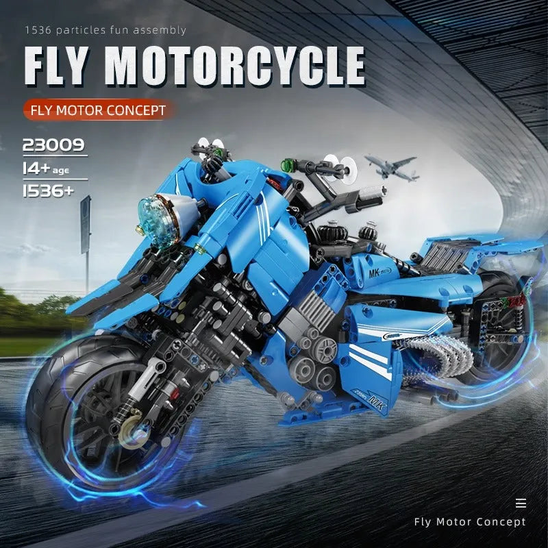 Mould King MOC Building Block Set: Sport Concept Fly Motorcycle 23009, Model K23009
