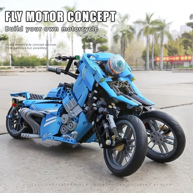 Mould King MOC Building Block Set: Sport Concept Fly Motorcycle 23009, Model K23009