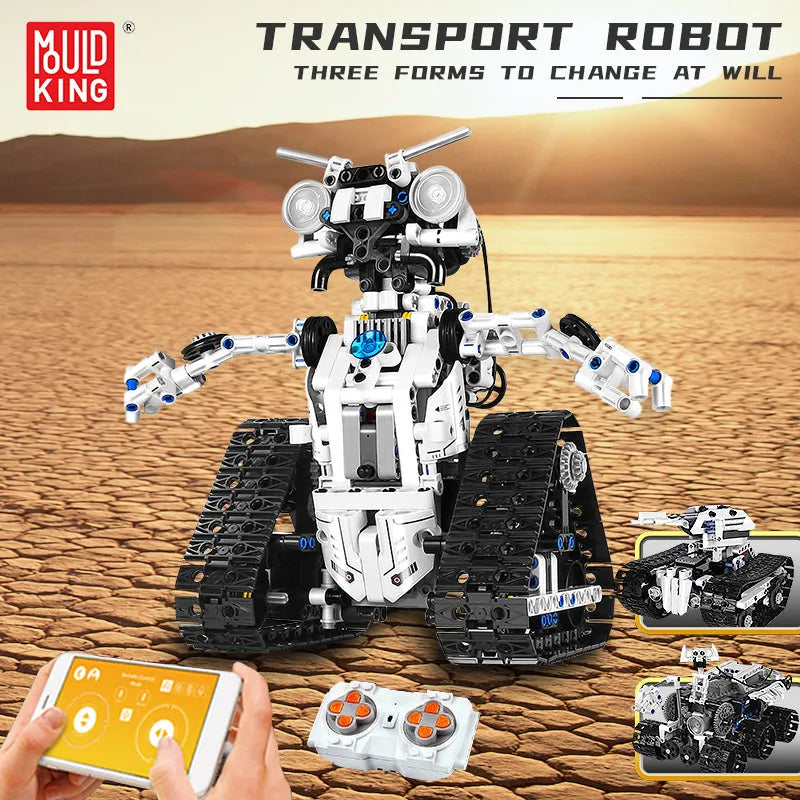 Mould King Building Block Set: Motorized APP RC Transport Robot 15046, Model K15046