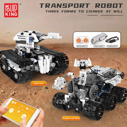 Mould King Building Block Set: Motorized APP RC Transport Robot 15046, Model K15046