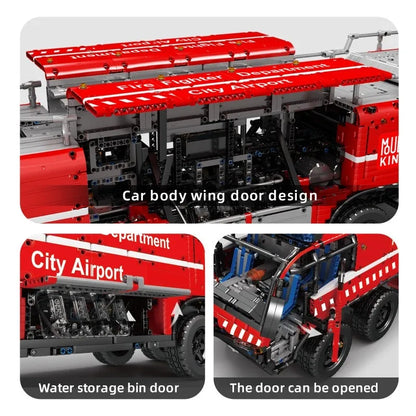 Mould King Building Block Set: Motorized RC Pneumatic Airport Rescue Truck, Model 19004