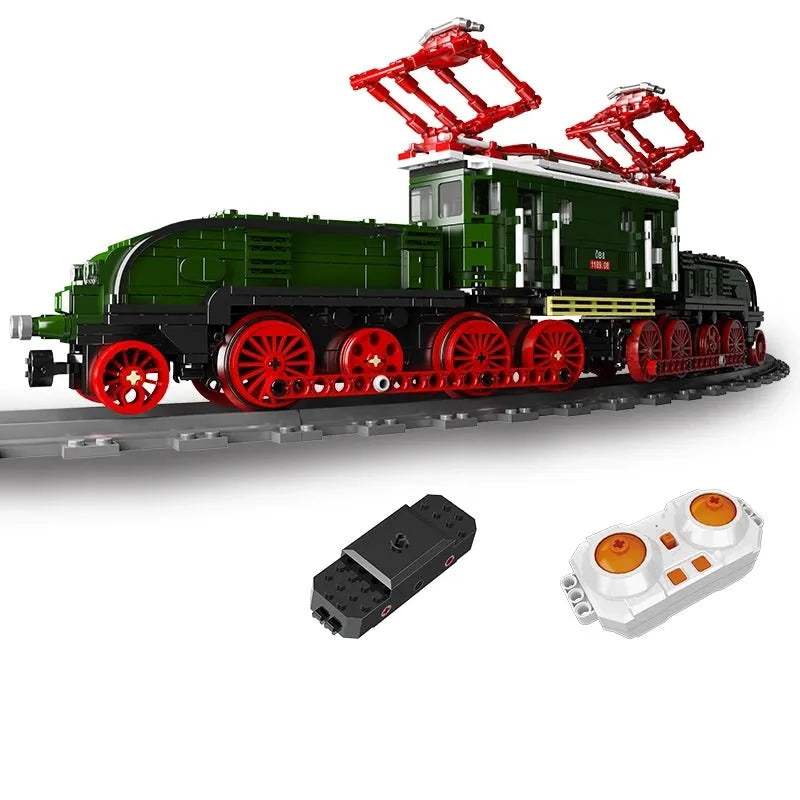 Mould King Motorized Building Block Set: RC Electric Crocodile Locomotive Train, Model K12023
