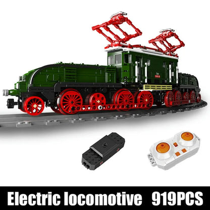 Mould King Motorized Building Block Set: RC Electric Crocodile Locomotive Train, Model K12023