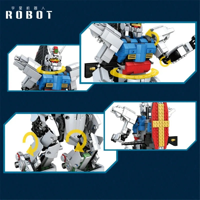Mould King MOC Building Block Set: RC MOC Motorized RX78 Robot 15024, Model K15024