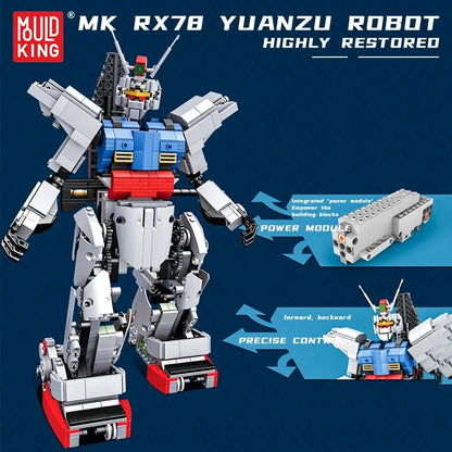Mould King MOC Building Block Set: RC MOC Motorized RX78 Robot 15024, Model K15024