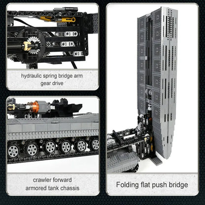 Mould King Building Block Set: RC Motorized Armored Bridge Layer Structure Car, Model 20002