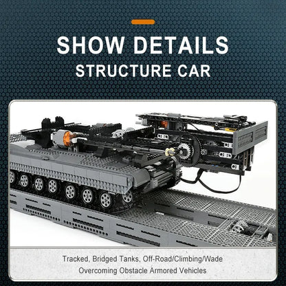 Mould King Building Block Set: RC Motorized Armored Bridge Layer Structure Car, Model 20002