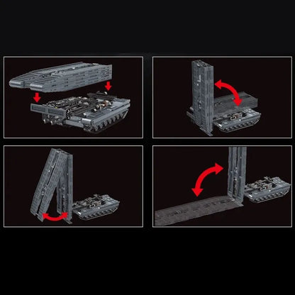 Mould King Building Block Set: RC Motorized Armored Bridge Layer Structure Car, Model 20002