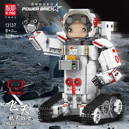 Mould King Building Block Set: RC Motorized Astronaut Girl Robot Kids 13137, Model K13137