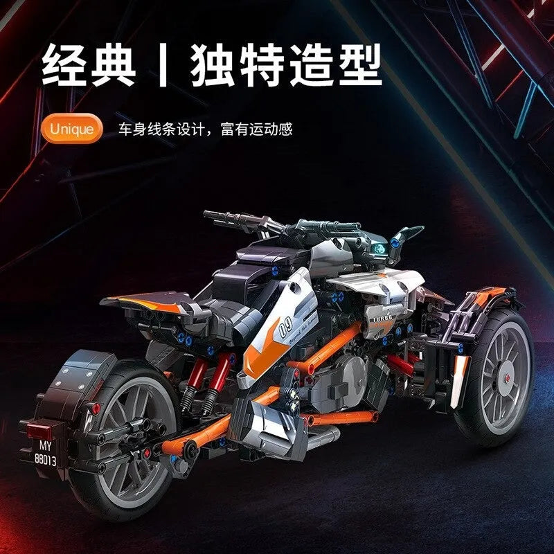 MOYU Building Block Set: Fast Spyder Bike Motorcycle 88013