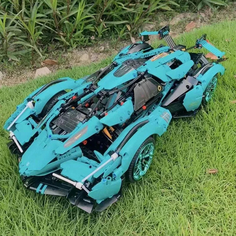 MOYU MOC Motorized Building Block Set: 88001B Lambo V12 Vision GT Racing Car, Model MY88001B