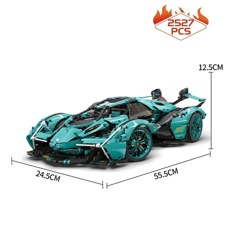 MOYU MOC Motorized Building Block Set: 88301B Roaring Speed Racing Sports Car, Model MY88301B