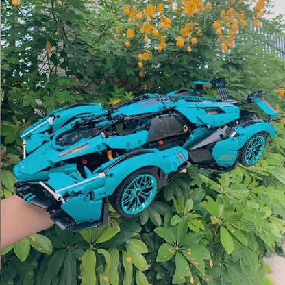 MOYU MOC Motorized Building Block Set: 88301B Roaring Speed Racing Sports Car, Model MY88301B