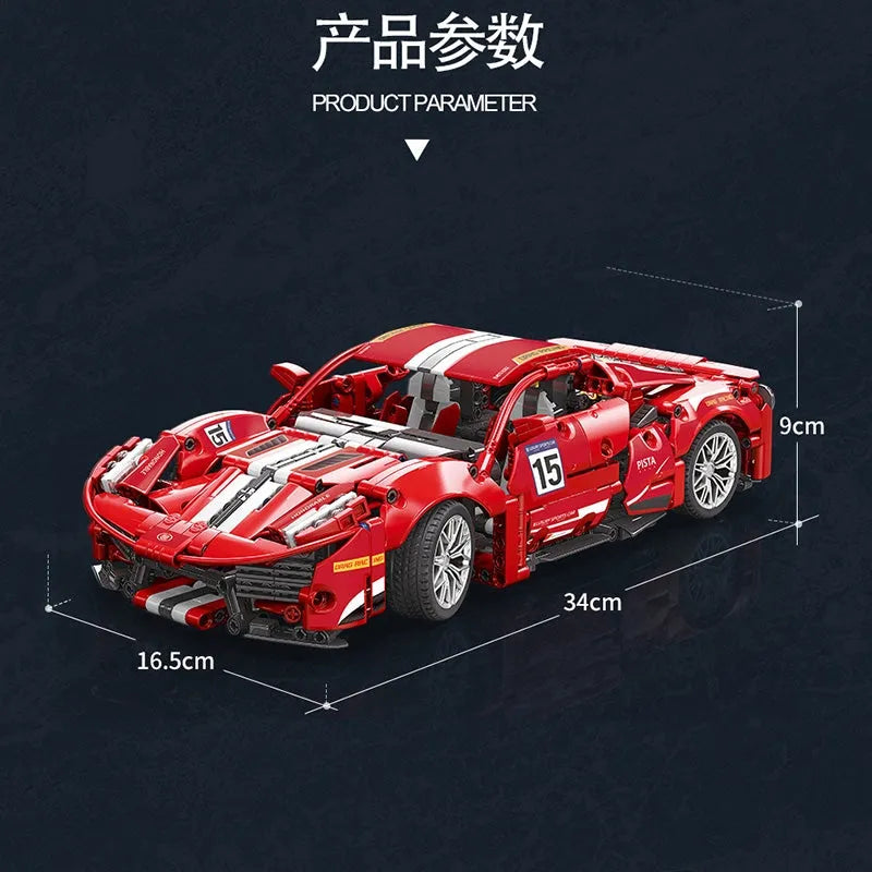 MOYU MOC Motorized Building Block Set: 88304 In The Name Of Speed Drift Sports Car, Model MY88304