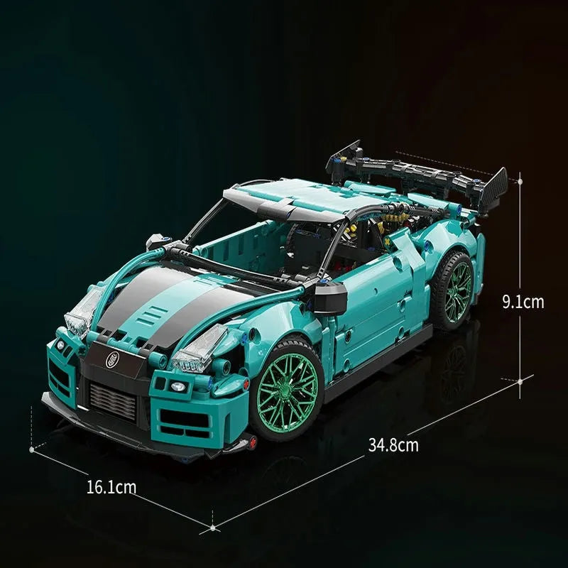 MOYU MOC Building Block Set: 88306 Ares Racing Super GTR Sports Car, Model MY88306