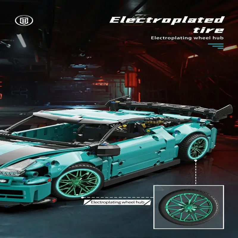 MOYU MOC Building Block Set: 88306 Ares Racing Super GTR Sports Car, Model MY88306