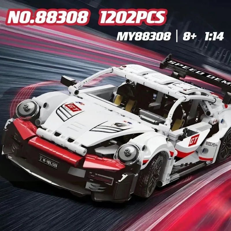 MOYU MOC Building Block Set: 88308 Ares Racing Super RSR Sports Car, Model MY88308