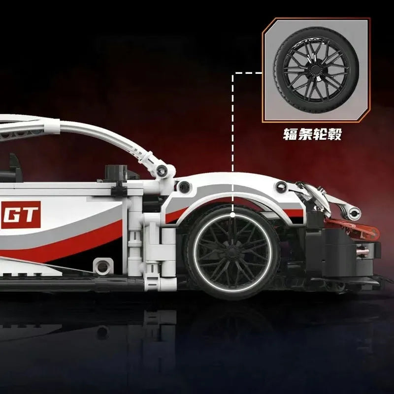 MOYU MOC Building Block Set: 88308 Ares Racing Super RSR Sports Car, Model MY88308