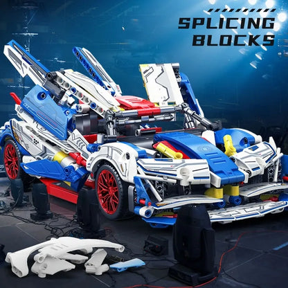 MOYU MOC Motorized Building Block Set: 88320A Tech Apollo Project EVO Sports Racing Car, Model MY88320A