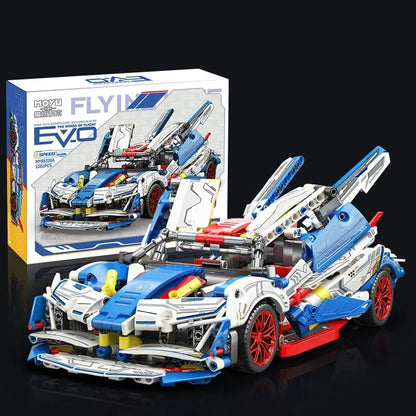 MOYU MOC Motorized Building Block Set: 88320A Tech Apollo Project EVO Sports Racing Car, Model MY88320A