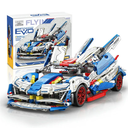 MOYU MOC Motorized Building Block Set: 88320A Tech Apollo Project EVO Sports Racing Car, Model MY88320A