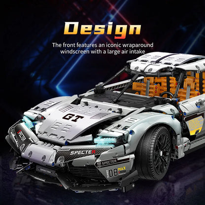 MOYU MOC Motorized Building Block Set: Ares Drag Racing Supercar MY88012