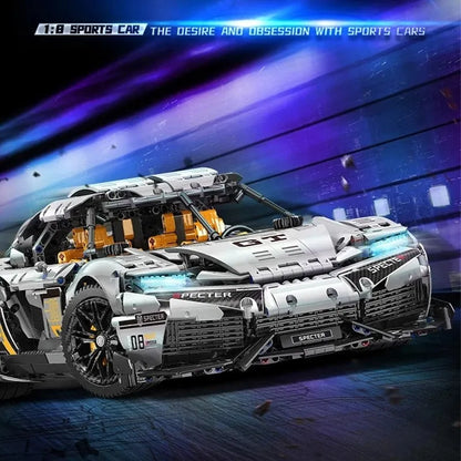 MOYU MOC Motorized Building Block Set: Ares Drag Racing Supercar MY88012