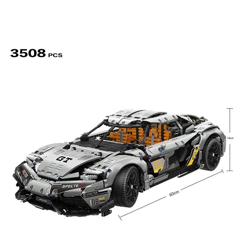 MOYU MOC Motorized Building Block Set: Ares Drag Racing Supercar MY88012