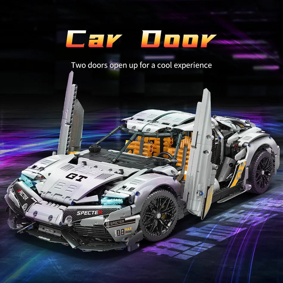 MOYU MOC Motorized Building Block Set: Ares Drag Racing Supercar MY88012