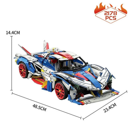 MOYU MOC Motorized Building Block Set: Concept EVO Racing Supercar 88007A, Model MY88007A