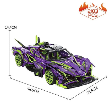 MOYU MOC Motorized Building Block Set: Concept EVO Racing Supercar 88007, Model MY88007