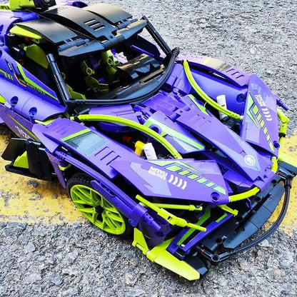 MOYU MOC Motorized Building Block Set: Concept EVO Racing Supercar 88007, Model MY88007
