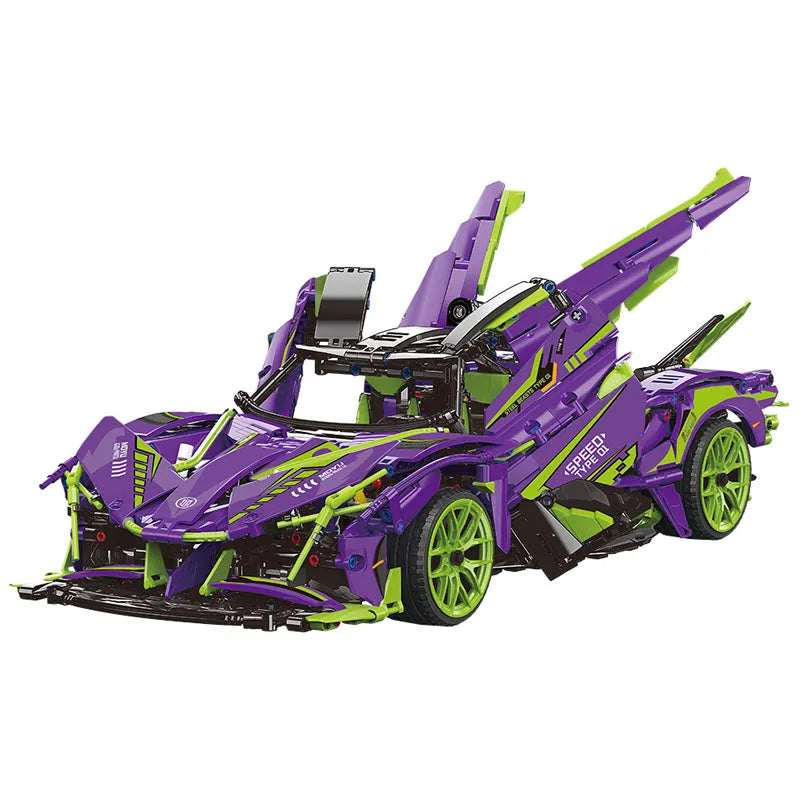 MOYU MOC Motorized Building Block Set: Concept EVO Racing Supercar 88007, Model MY88007