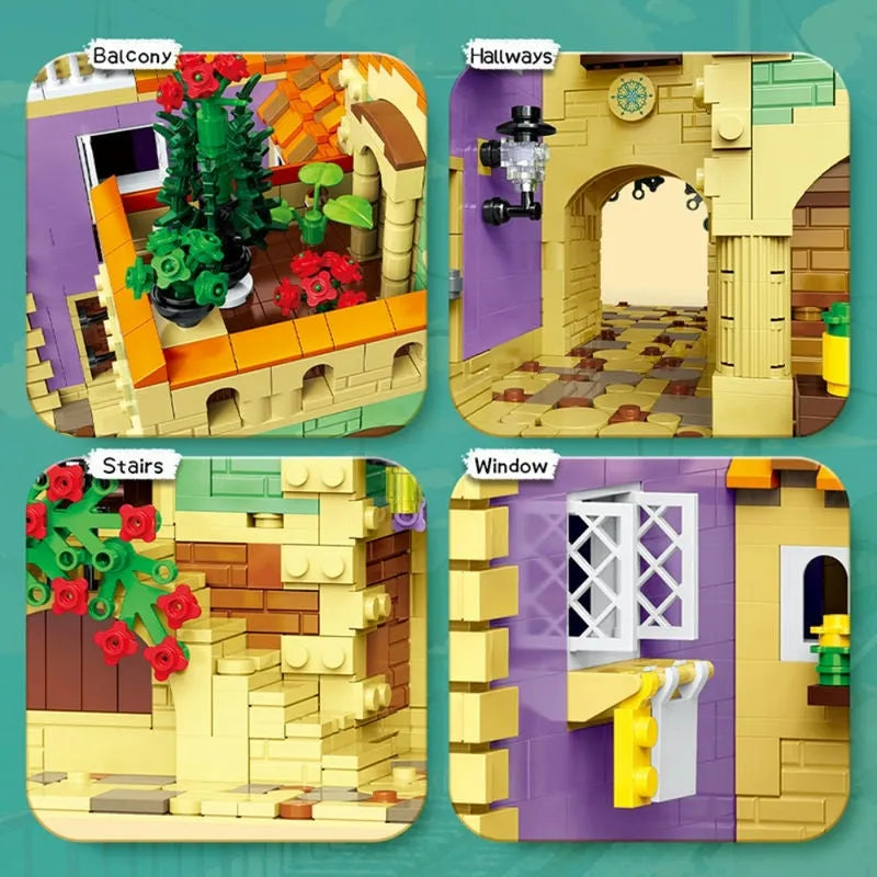 MOYU MOC Building Block Set: Street Expert City Holiday Hotel, Model 82001
