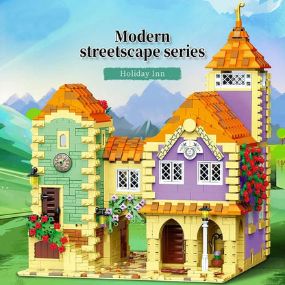 MOYU MOC Building Block Set: Street Expert City Holiday Hotel, Model 82001