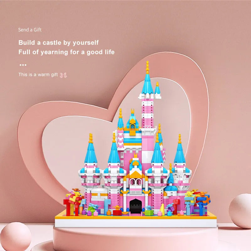 MOYU MOC Building Block Set: Experts Girls Pink Princess Castle MINI 92031, Model MY92031