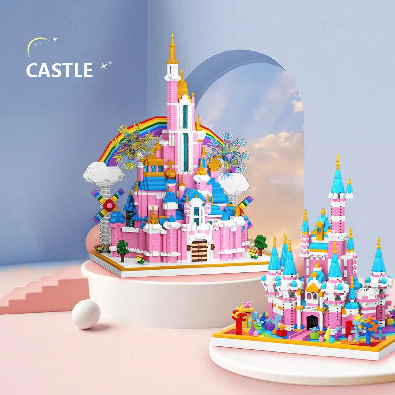 MOYU MOC Building Block Set: Experts Girls Pink Princess Castle MINI 92031, Model MY92031